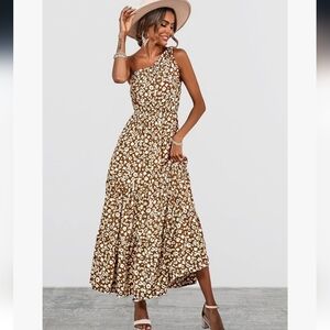 Amazon Pretty Garden One Shoulder Maxi Dress